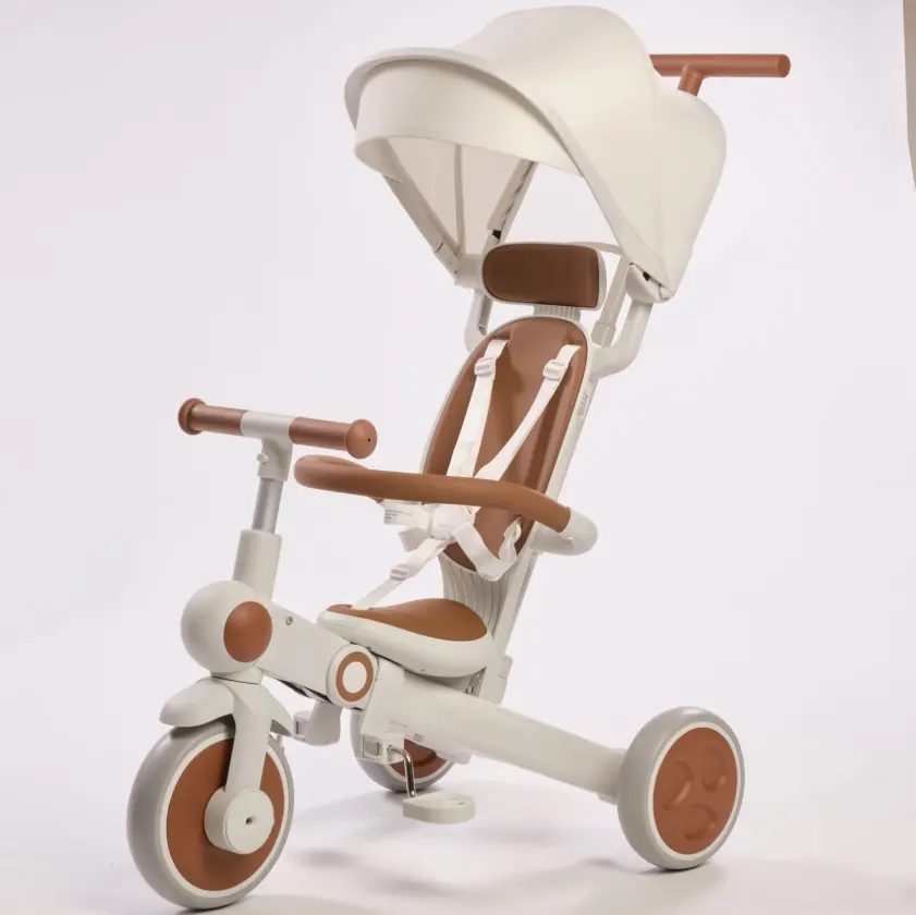 Multifunctional and Folding Toddler Baby Children Tricycle 3 Wheel Kids Trike Baby Tricycle Transfer to Balance bike for Child