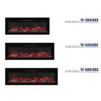 Cheminée électrique encastrable murale à LED, classe A+++, à haut rendement énergétique, avec flamme décorative pour usage domestique - Vente en gros