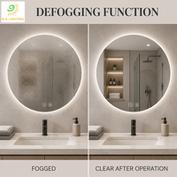 Miroir de salle de bain rond rétroéclairé à LED 60 cm sans cadre CCT dimmable avec anti-buée IP44 et interrupteur tactile pour grossistes par Joystar