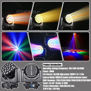 Projecteurs <span class=keywords><strong>de</strong></span> scène à tête mobile Bee Eye 19x15W, Wash Zoom Bee Eye K10, pour DJ et discothèques - Product Image 4