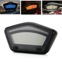 Speedometer Digital LCD Universal Racepro 12V untuk Sepeda Motor, Pengukur Kecepatan, Takometer, Odometer