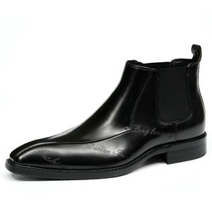 Nouvelles Bottes Imperméables Hiver-Automne Style Classique Polyvalent Décontracté Montantes pour Hommes en Cuir Véritable Evergreen Height - Product Image 4