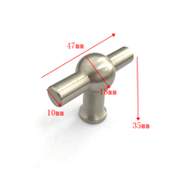 Poignée de tiroir en T noire en zinc pour commode et armoire de cuisine, personnalisable en usine, en matériau Zamak, pour armoire et tiroir de maison