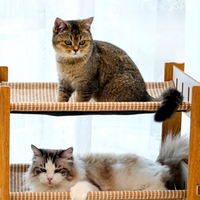 Arbre à chat multi-niveaux à 3 étages avec design anti-poussière pour grimper et gratter