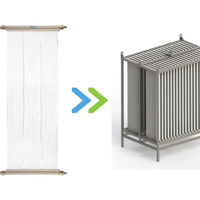 Système de membrane à feuille plate en PTFE, module MBR, traitement, type rideau 0,1 m, garantie 1 an, 10-40 L/mh, équipement de traitement de l'eau