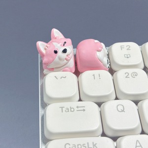 Personnalisé Cast Corgi Pink <span class=keywords><strong>Keycap</strong></span> 3D Imprimé <span class=keywords><strong>ESC</strong></span> Résine Keycaps pour Mx Clavier Mécanique Conception OEM - Product Image 1