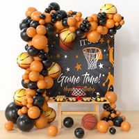Guirlande de ballons sur le thème du football et du basketball, ballons en latex et en aluminium pour la décoration de fête d'anniversaire d'enfants et de photomaton