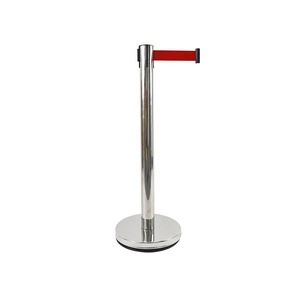 In acciaio inossidabile Q Stand coda pali retrattile cintura <span class=keywords><strong>Stanchion</strong></span> barriera Postes Unifila controllo folla Stachion Post - Product Image 2