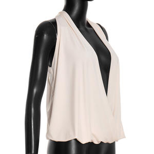 Viviblook D25TP587 Ropa de Verano para Mujer, Color Sólido, Diseño Calado, Sexy, Cuello Columpio, Camiseta sin Mangas - Product Image 6