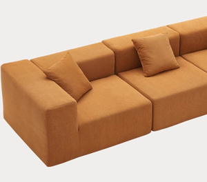 Conjunto de sofá seccional moderno nórdico, diseño cuadrado con relleno de esponja y cubierta de tela para apartamento, sala de estar, dormitorio de Hotel - Product Image 2