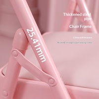 Chaise de yoga pliante domestique à tube renforcé et épaissi, surface en cuir PU métallique, pour studio de yoga et aide au yoga