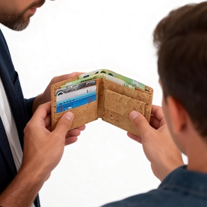 <span class=keywords><strong>Portefeuille</strong></span> en <span class=keywords><strong>Liège</strong></span> Écoresponsable Homme Vintage Court Design Bifold Style Intemporel Durable Chine Fabricant de Portefeuilles - Product Image 6