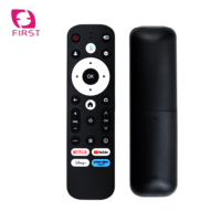 Télécommande Vocale d'Usine 22 Touches pour Boîtier TV Android Utilisation Maison Intelligente Netflix Prime Video 4 Touches d'Accès Rapide Option Économique 1 An