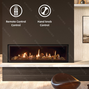 CRUCERO 48 pulgadas 1219,2x720x380mm hogar barato Hogar Moderno insertar estufa de Gas de acero al carbono chimenea con Control remoto - Product Image 4