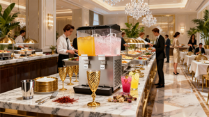 SUNMAX 2 tanques bebem o distribuidor 16L + 16L grande capacidade frio suco leite distribuidor misturado bebida máquina equipamento - Product Image 5