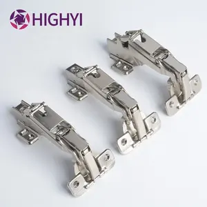 HIGHYI corner cabinet opening angle 165 degree soft closing hinge cupboard snap on full overlay adjustable hinges