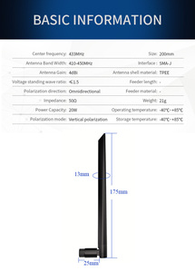 Ebyte ODM TX433-JKD-20P 433MHz LoRa antenna 4dBi high gain omni <b>wireless</b> device <b>module</b> antenna for communication - Product Image 6
