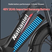 Vélo de montagne électrique tout-terrain 20x4.0 à pneus larges, fabriqué en usine, OEM Nathaniel, double moteur 2000W 48V 20Ah, CE ISO EN15194 DDP Pro AWD