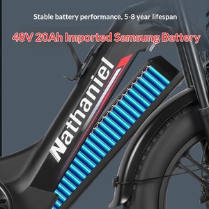Vélo de montagne électrique tout-terrain 20x4.0 à pneus larges, fabriqué en usine, OEM Nathaniel, double moteur 2000W 48V 20Ah, CE ISO EN15194 DDP Pro AWD - Product Image 3