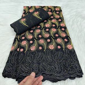 नई शैली अफ्रीकी फीता कपड़े 100% सूती सूखी फीता कढ़ाई कढ़ाई की धूप के लिए स्विचलैंड में आवाज फीता - Product Image 3
