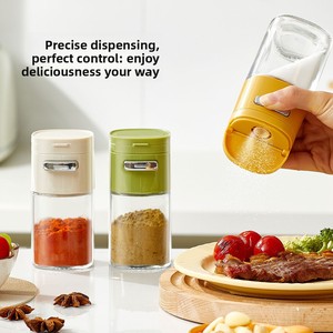 2 in 1 180ml Portable Empty Clear Glass Seasoning Bottles Storage Seasoning <strong>Containers</strong> Spice Jars with Shaker Lids - Product Image 3
