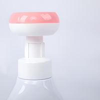 Penjualan Langsung Pabrik Pompa Busa Parfum Kosmetik Mewah Bentuk Bunga Pink 300ml Plastik PET Cetak Sablon Kustom