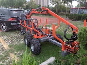 Remorque ATV certifiée CE avec grue à grumes | Remorque de transport de bois réglable pour l'exploitation forestière et agricole - Product Image 6