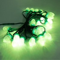 Guirlandes lumineuses de Noël LED RGB C9 12V avec connecteur étanche FW1903, guirlandes lumineuses LED avec espacement de câbles personnalisé, décoration paysagère