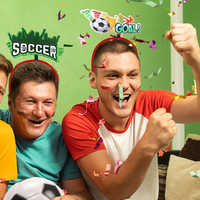 2026 Fußball-Weltmeisterschaft Feier in den USA, Kanada, Mexiko: Fan-Dekoration, Fußball-Viewing-Party, Cheerleading-Atmosphäre Stirnband