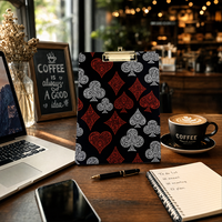 Portapapeles de Acrílico con Impresión UV Personalizada, Organizador de Papel Resistente de Lucite, Portadocumentos para la Escuela, Hotel, Regalo de Inauguración de Casa