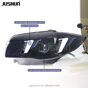 Phare avant en forme de dent de requin JUSHUN pour <span class=keywords><strong>BMW</strong></span> Série 1 <span class=keywords><strong>E87</strong></span> E88 2004-2011, phares laser jaunes et blancs DRL, installation sans perte - Product Image 4