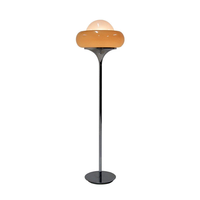Lampadaire de luxe en fer forgé avec abat-jour en verre, lampe décorative verticale pour chambre et salon, style tendance