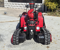 Robot de lutte contre les incendies télécommandé électrique 4x4 RXR-M100BGD, chenilles en caoutchouc, canon à eau 100L/S, autonomie de 4 heures