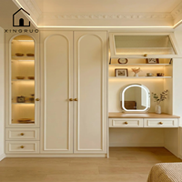 Armoire sur mesure XINGRUO de style provincial français, avec portes battantes, design européen moderne, grande capacité