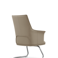 Chaise de bureau exécutive ergonomique de luxe moderne avec siège pivotant en cuir véritable et structure en aluminium