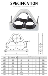 Morsetto per Cavi Trefoil / Morsetto Trifoil per Fissaggio Cavi a Tre Nuclei in Fibra di Vetro - Product Image 2
