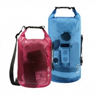 Sac Seau Unisexe Étanche en PVC 10L Style Minimaliste avec Sangle Simple/Double pour Natation, Plage, Rafting, Randonnée en Ruisseau