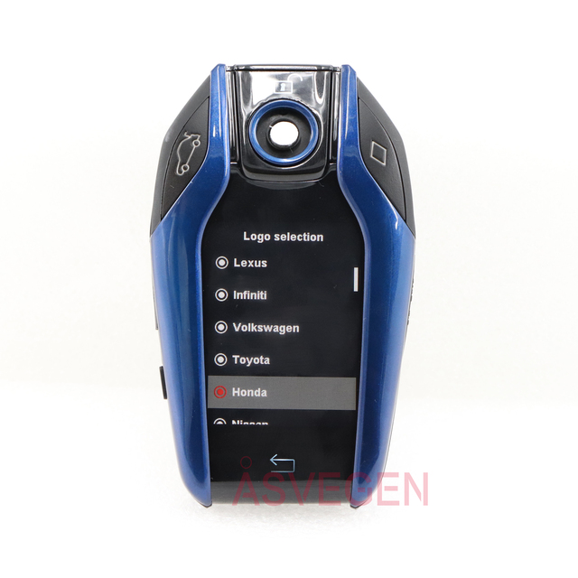 Hot Selling Smart LCD Car Key Upgrade Keyless USB Chargeable Large Battery Universal English Remote Key Fob