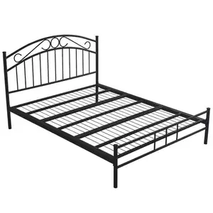 धातु बिस्तर फ्रेम डबल Minimalist आधुनिक एकल लोहे बर्थ आईएनएस राजा रानी आकार लोहे के बिस्तर बेडरूम फर्नीचर