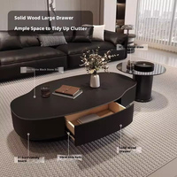 Nouvelle Table Basse de Luxe 2026 en Pierre Frittée Forme Irrégulière pour Petit Salon Domestique