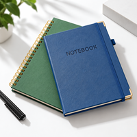 Nouveau carnet de notes professionnel en cuir PU classique, avec boucle élastique portable et coins dorés, vente en gros, directement de l'usine