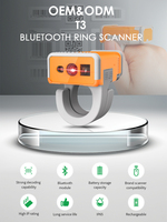 Escáner de Código de Barras de Anillo Portátil Effon T3 23g Superligero con Código QR 2D, Mini Escáner Inalámbrico BT para Android, Resistente al Agua IP65