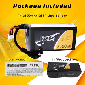 TATTU 2500mAh 2S 7.4v Fatshark 飞行眼镜耳机锂电池组 适用于无人机 DC55mm 插头 LED 电源指示灯 800 次循环 LiCoO2 - Product Image 6