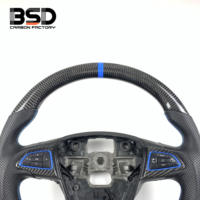 Accessoires intérieurs de voiture, volant sport en cuir et fibre de carbone pour Focus 2014-2021