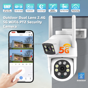 Hongnaer 8MP 360 ngoài trời 2.4G 5g wifi6 không dây CCTV PTZ IP Camera eseecloud ống kính kép 4k nhà wifi an ninh Mạng CCTV Camera - Product Image 2