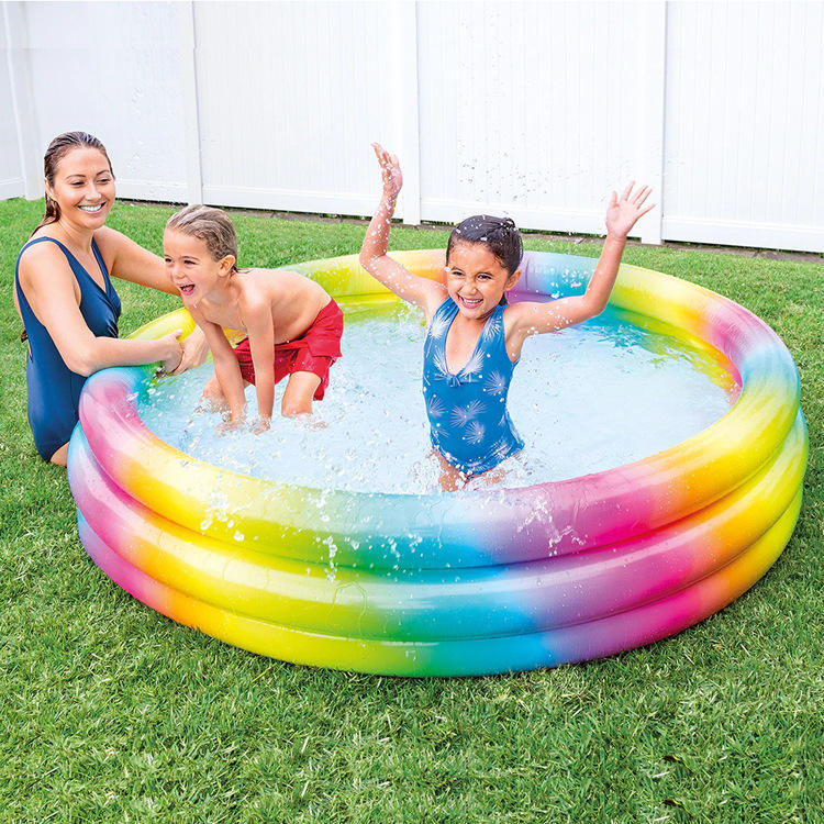 Original Authentic INTEX Super Large Geometric Inflatable Paddling Pool ...