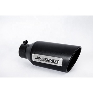 Silenciador de tubo de escape Universal para coche de carreras, silenciador negro de acero inoxidable para Toyota <span class=keywords><strong>Land</strong></span> <span class=keywords><strong>Cruiser</strong></span> Prado Hilux Vigo Revo Rocco - Product Image 1