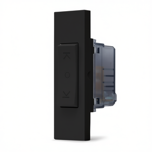 สวิตช์ปุ่มคู่แบบเชื่อมต่อสีดำ ZEN Line 1 ช่อง ติดผนัง - Product Image 2