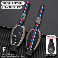 Funda de Aleación de Zinc para Llave de Coche, Carcasa para Llave Inteligente, Compatible con Jeep, Chrysler, Dodge