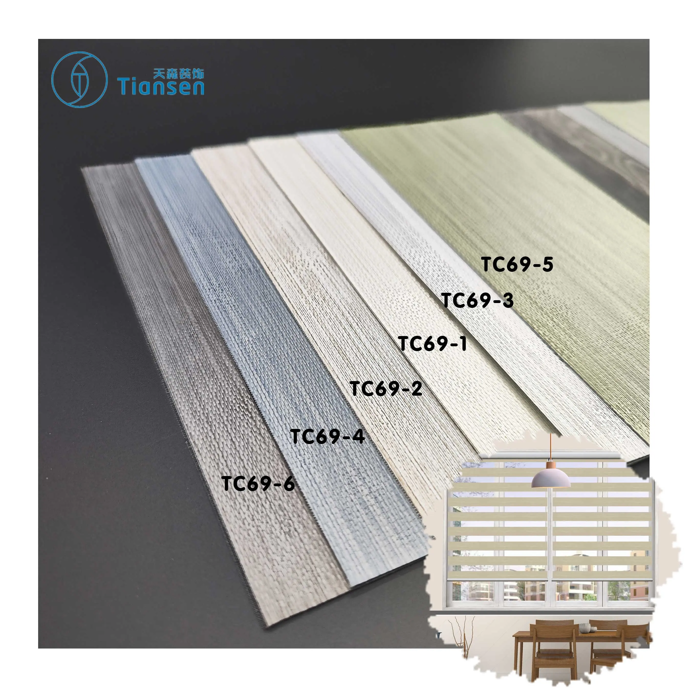 Tissu de qualité société zebra store en chine TC69 tissu de rideau pour stores de fenêtre